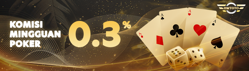  komisi poker mingguan 0.3% 